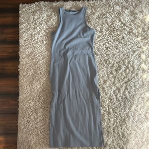 Blue mid length dress
